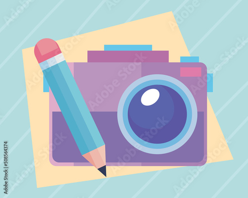 camera photography with pencil