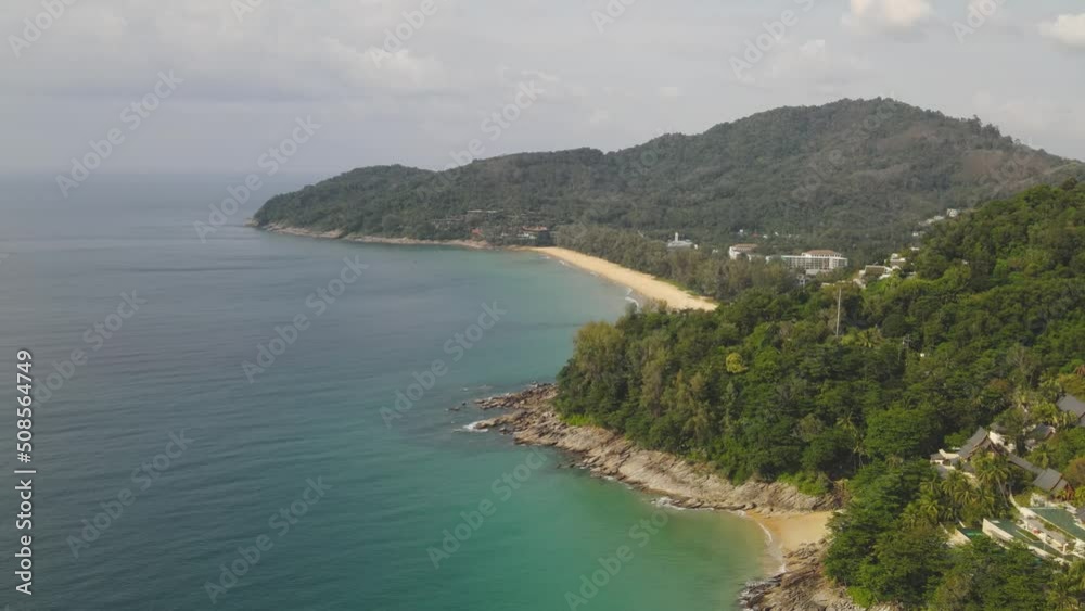 High angle video, mountain view, before entering the city of Ranong, Thailand High angle video, mountain view, before entering the city of Ranong, Thailand