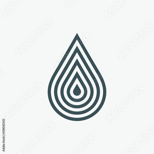 Water drop droplet raindrops icon illustration cut