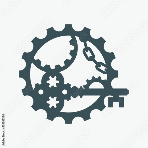 Steampunk element quality vector illustration cut