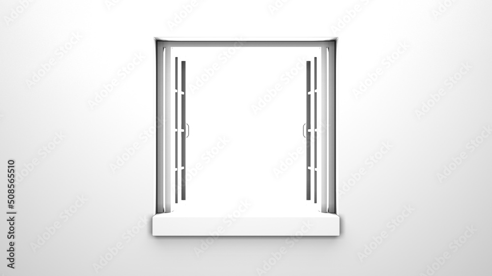 White window with white background.
3d rendering illustration.
White window with white background.
3d rendering illustration.