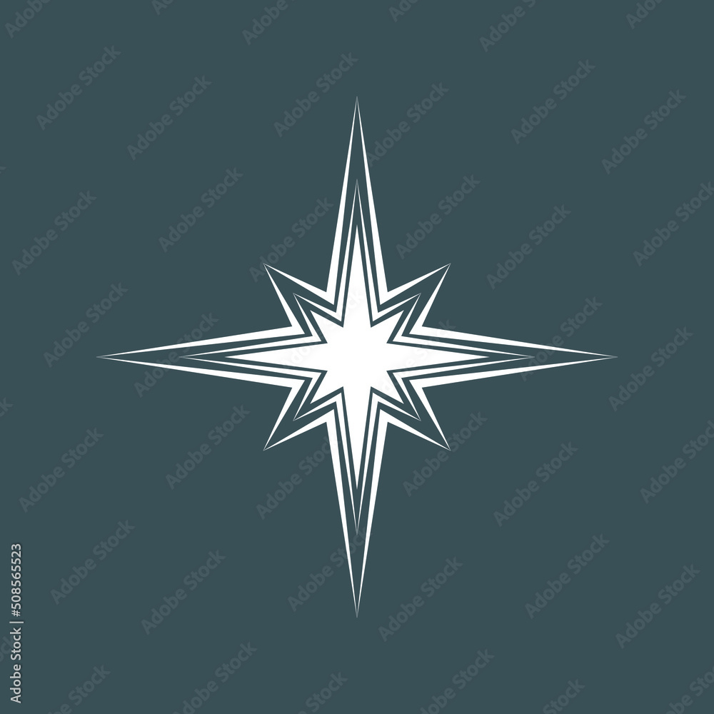 Star north quality vector illustration cut Star north quality vector illustration cut