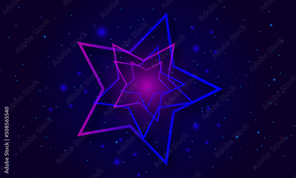 Star on blue background . Star on blue background .