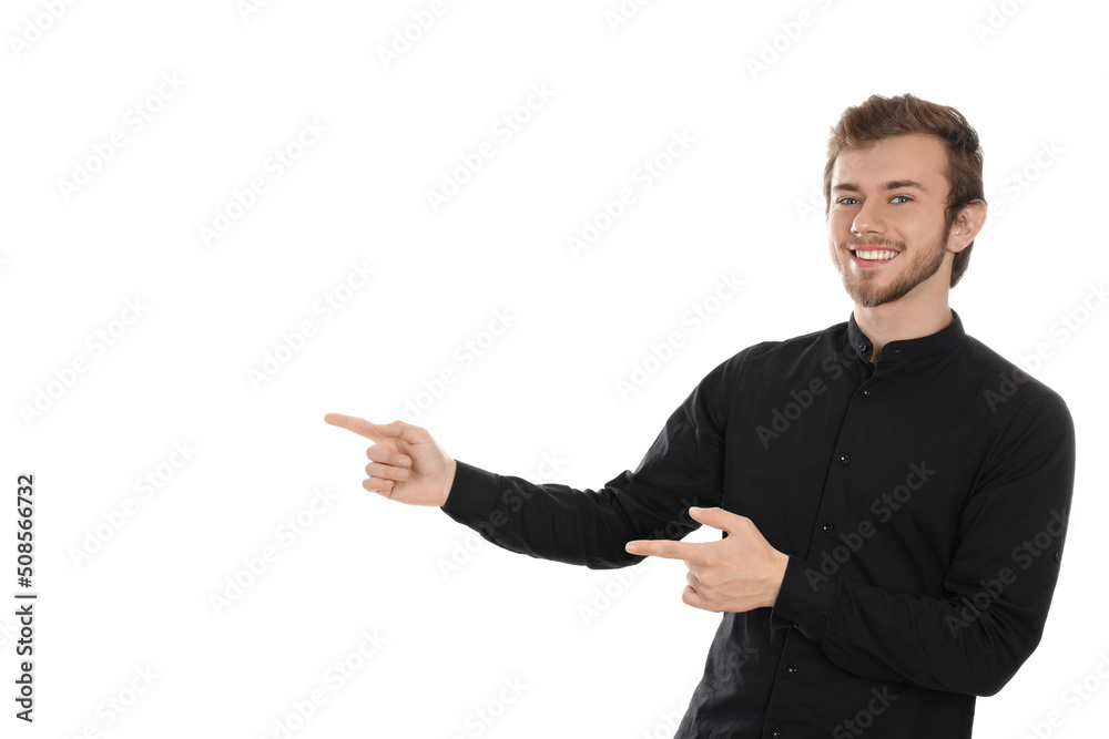 Concept of people, young man isolated on white background Concept of people, young man isolated on white background