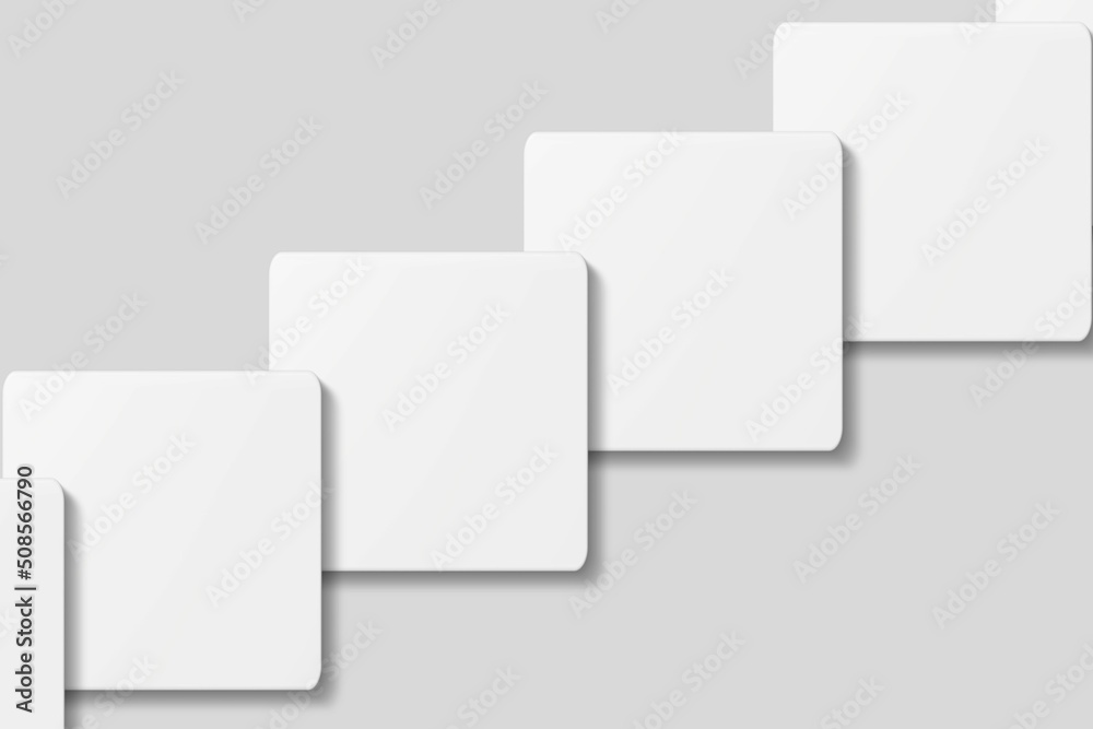 Blank square business card for mockup. 3D Render.
Blank square business card for mockup. 3D Render.