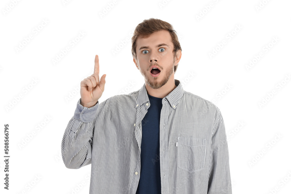 Concept of people, young man isolated on white background Concept of people, young man isolated on white background
