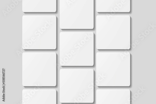 Wallpaper Mural Blank square business card for mockup. 3D Render.
 Torontodigital.ca