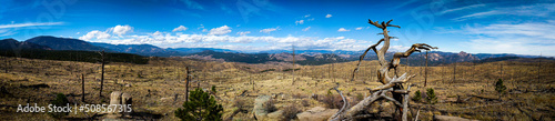 Fotografia Colorado Mountain Arid Landscape Panorama