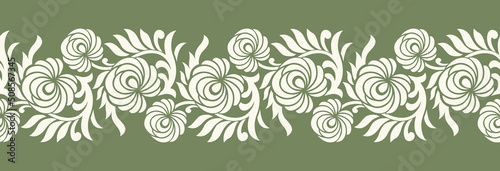 Abstract tribal floral border design