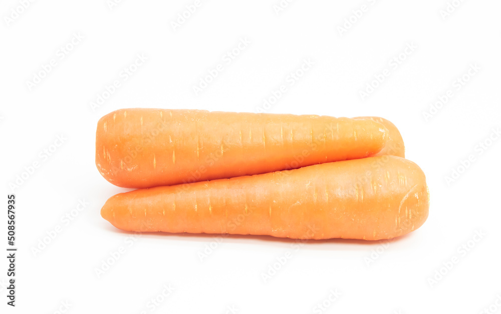 two Carrots isolated on white background. two Carrots isolated on white background.