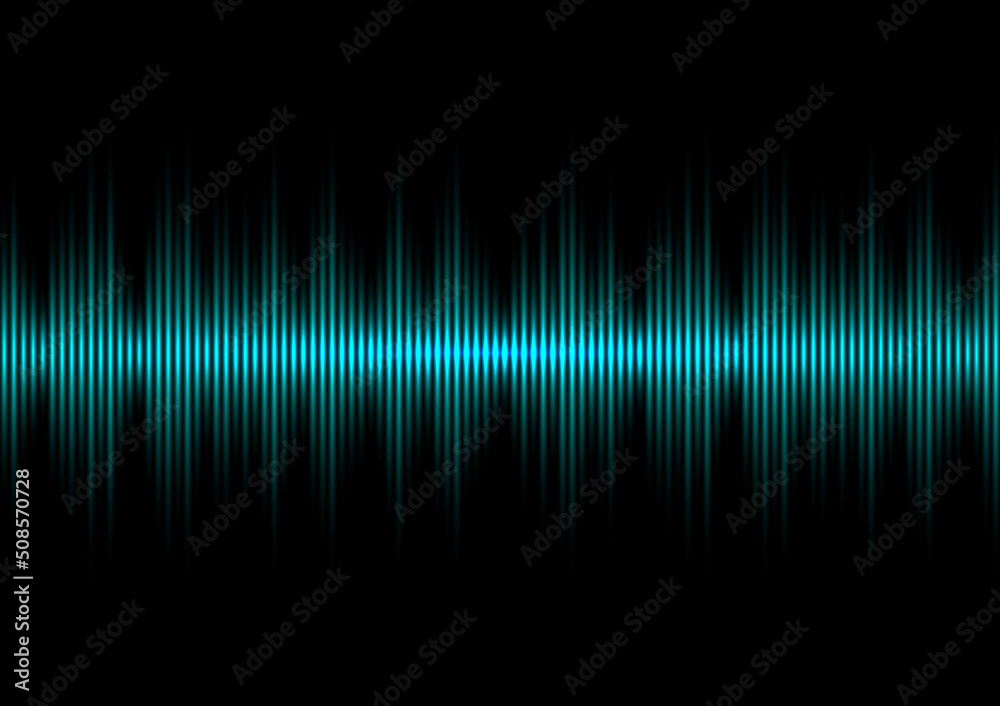 Abstract Blue Sound Wave Pattern Background