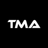 TMA letter logo design with black background in illustrator, vector logo modern alphabet font overlap style. calligraphy designs for logo, Poster, Invitation, etc.