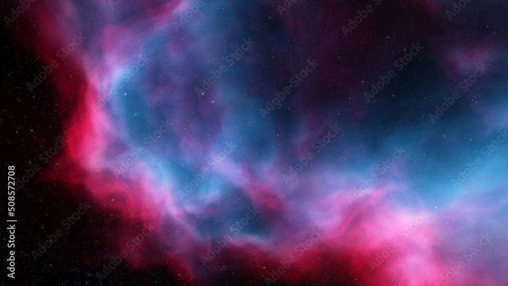 Fototapeta premium Universe filled with stars, nebula and galaxy