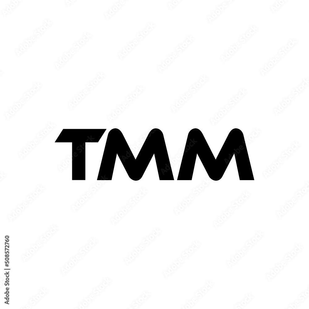 TMM letter logo design with white background in illustrator, vector logo modern alphabet font overlap style. calligraphy designs for logo, Poster, Invitation, etc.