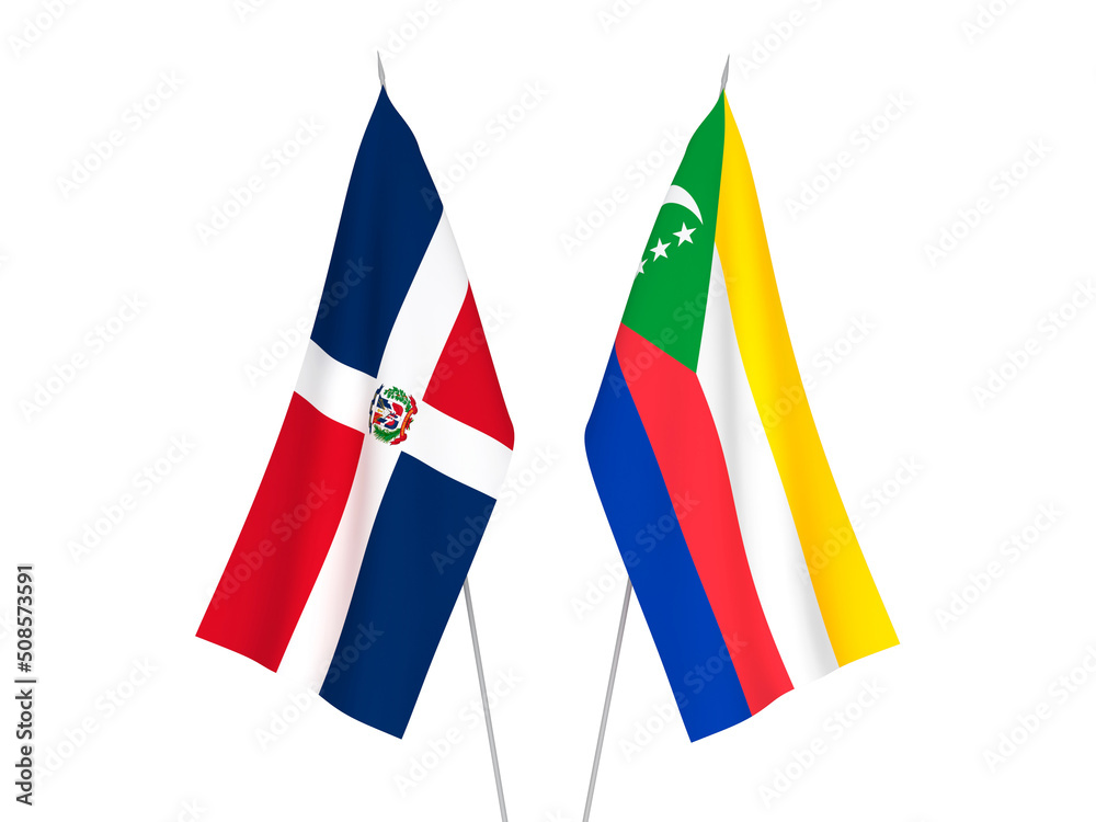 Union of the Comoros and Dominican Republic flags Union of the Comoros and Dominican Republic flags