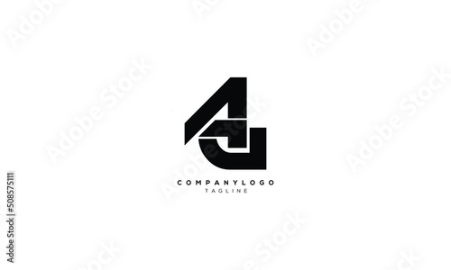 4G G4 Abstract initial monogram letter alphabet logo design