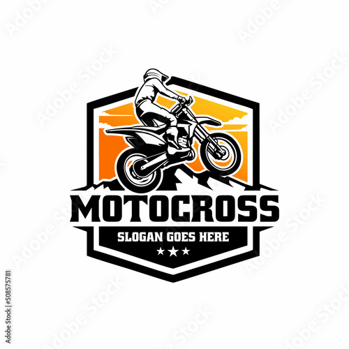 motocross extreme sport illustration logo vector