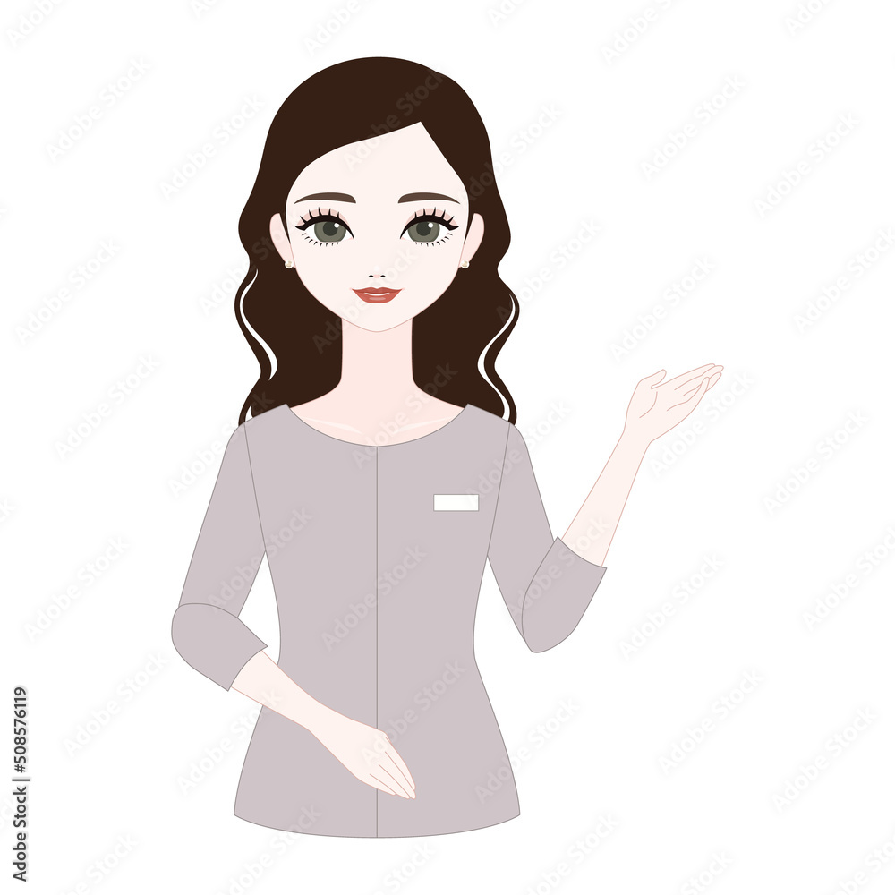 スーツを着てプレゼンする女性 スーツを着てプレゼンする女性