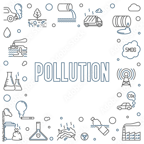 Pollution vector concept minimal linear Frame or Background