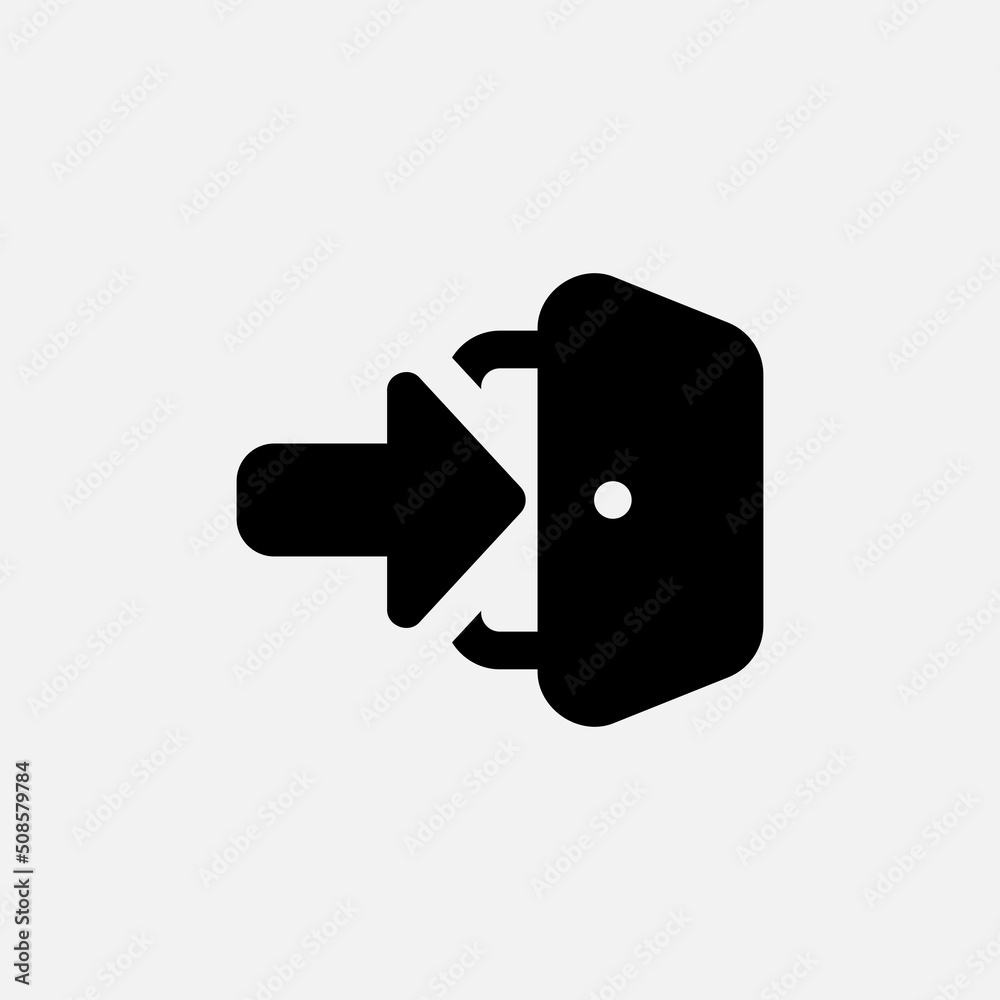 Login icon in solid style about essentials, use for website mobile app presentation Login icon in solid style about essentials, use for website mobile app presentation