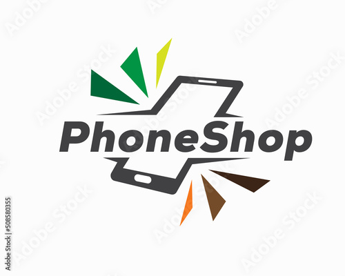 abstract phone design logo symbol template illustration inspiration for phone shop service