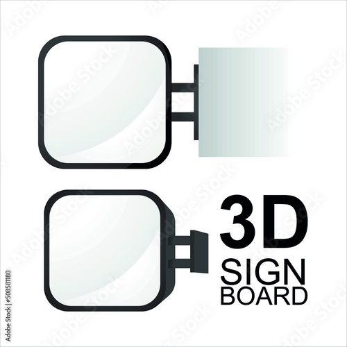 Signboard store promotion sign mockup