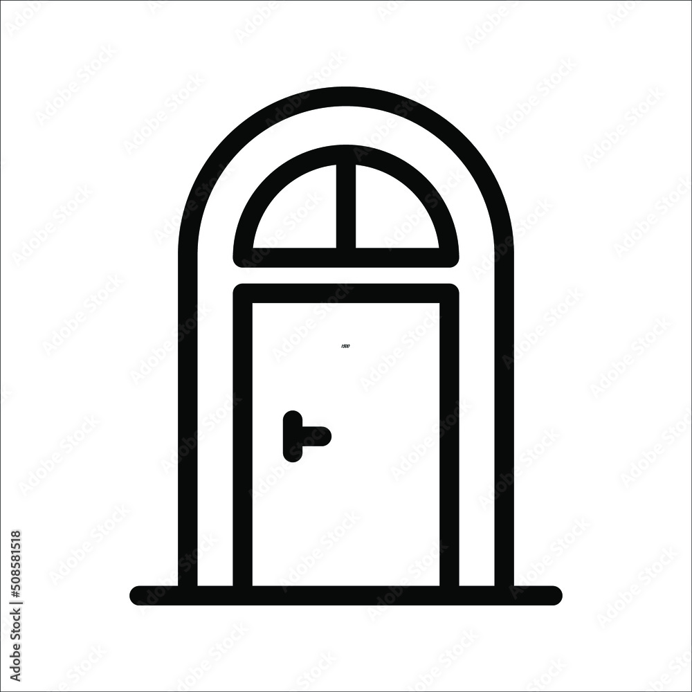 Door icon in trendy flat style isolated on white background, Open door symbol for your website design, logo, app, UI, Vector illustration, EPS10. Door icon in trendy flat style isolated on white background, Open door symbol for your website design, logo, app, UI, Vector illustration, EPS10.