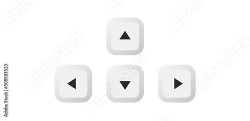 Computer buttons on keyboard in four directions
