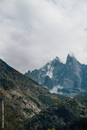 Swiss Alp Mountains in the Clouds