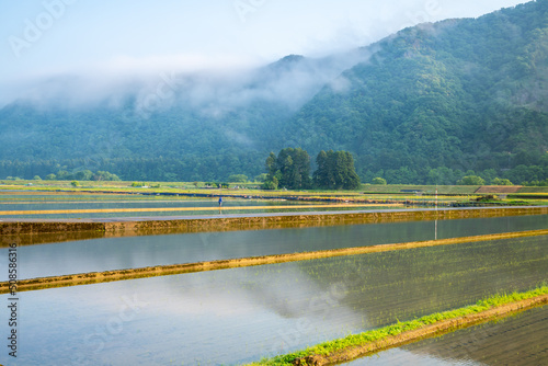 福井県　早朝・永平寺町の風景
