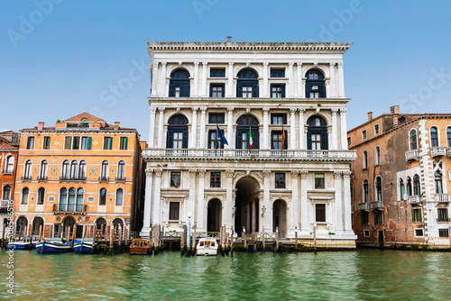 Buildings on the banks of the Grand Canal with the Palazzo Grimani in the center. Venice, Italy © vesta48