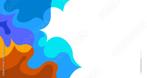 Colorful abstract liquid and fluid background for banner