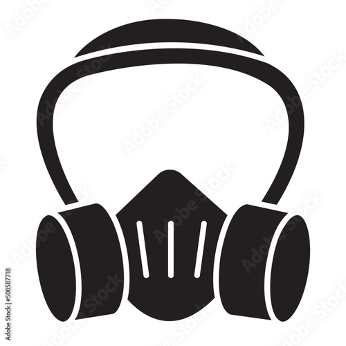 gas mask glyph icon photo