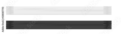 Black and white fan scarf mockup template