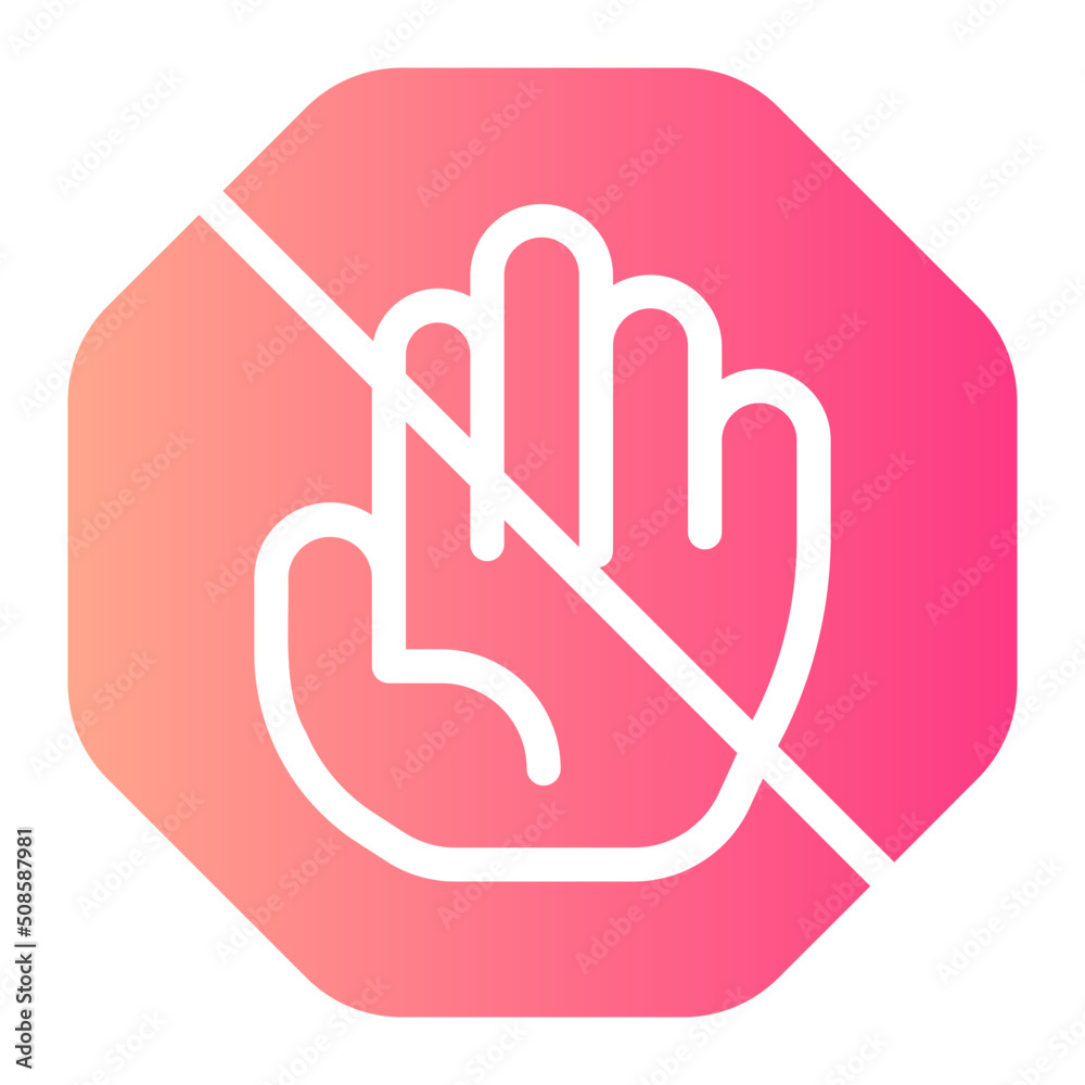 do not touch gradient icon