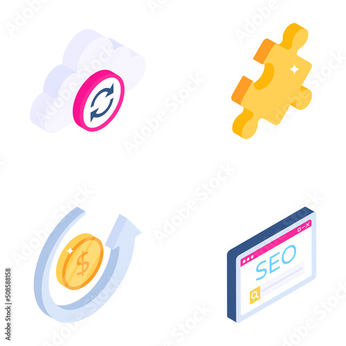 Collection of Web Isometric Icons