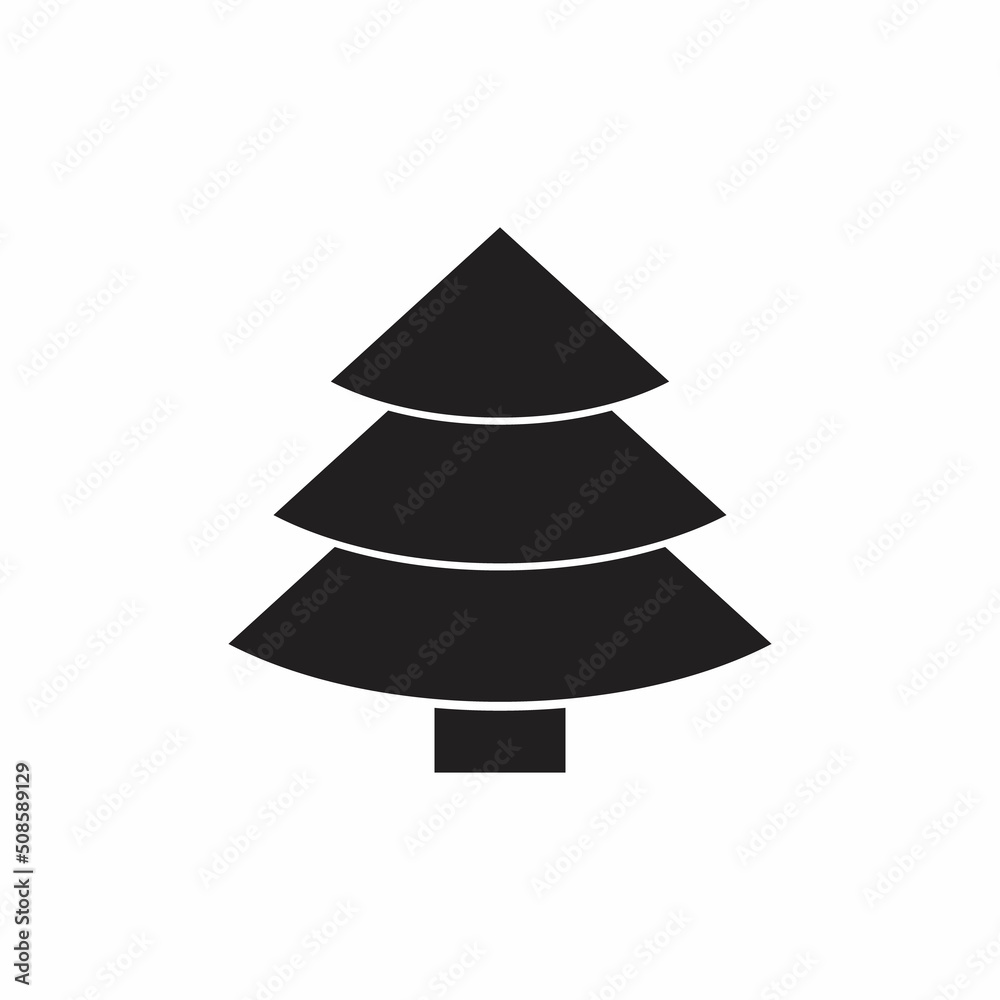 Christmas tree icon. Isolated christmas tree icon Christmas tree icon. Isolated christmas tree icon