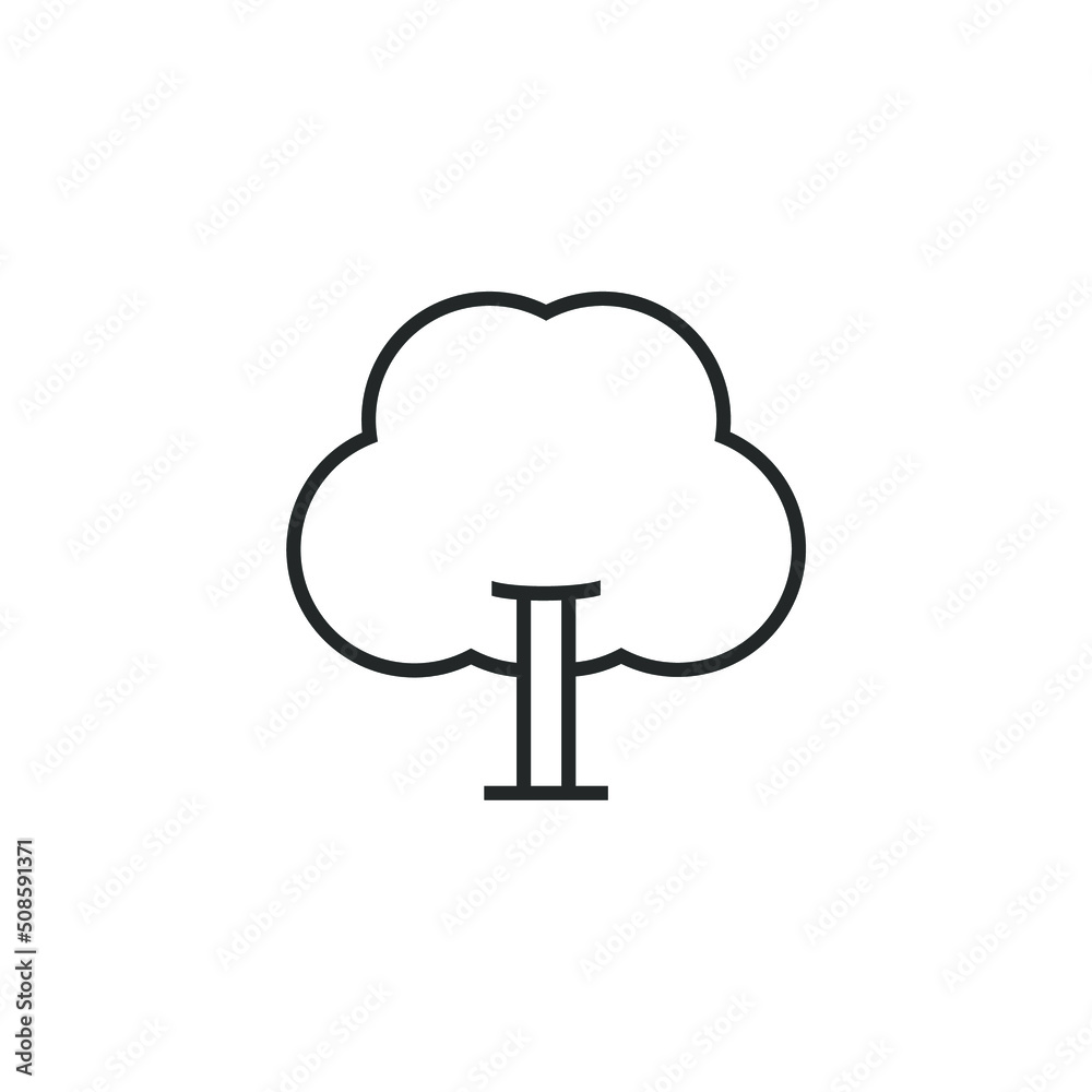 simple tree icon on white background simple tree icon on white background