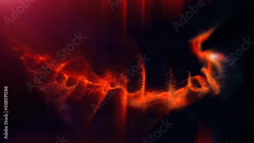 Futuristic abstract luxurious, premium, colorful and vibrant defocused particles wave pattern flowing motion background