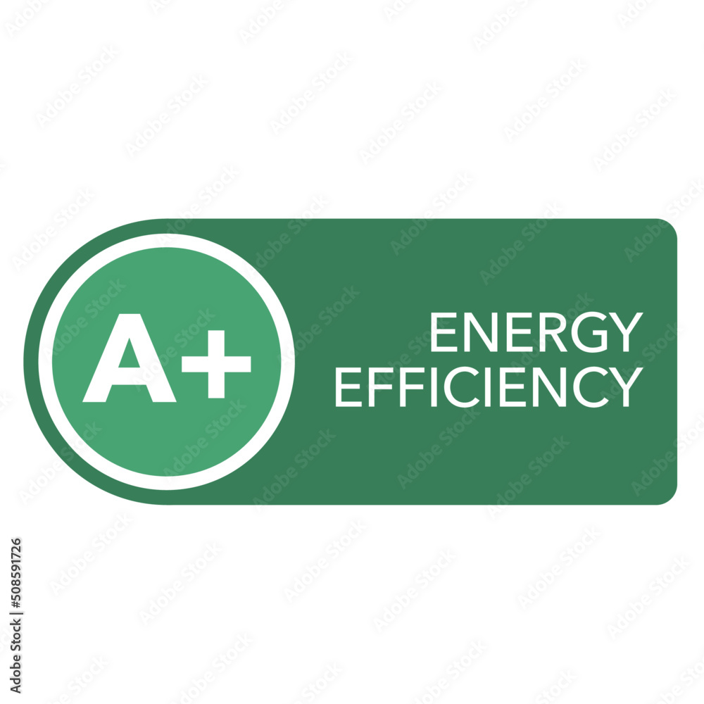 A+ energy efficiency vector illustration label - Scalable high quality green technology warranty symbol for products and marketing communication A+ energy efficiency vector illustration label - Scalable high quality green technology warranty symbol for products and marketing communication