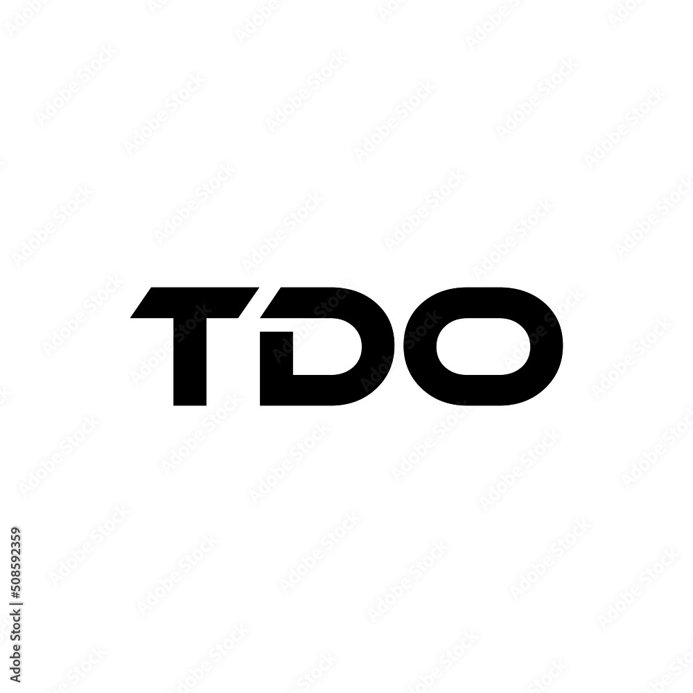 TDO letter logo design with white background in illustrator, vector logo modern alphabet font overlap style. calligraphy designs for logo, Poster, Invitation, etc.