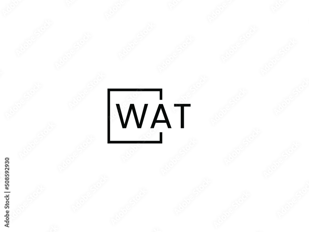 WAT letter initial logo design vector illustration WAT letter initial logo design vector illustration