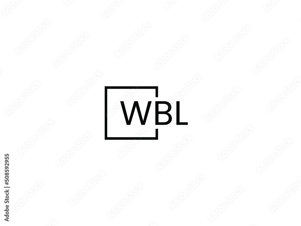 WBL letter initial logo design vector illustration