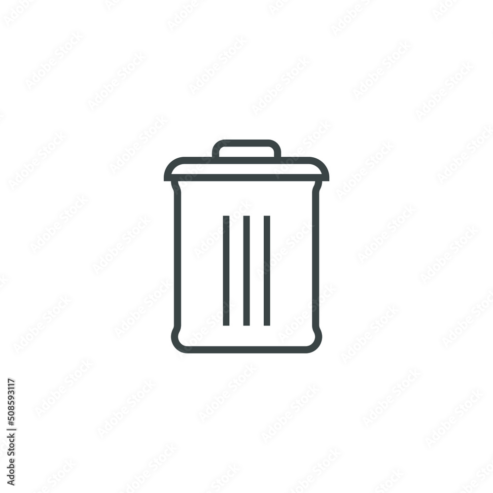 simple trash bin icon set simple trash bin icon set