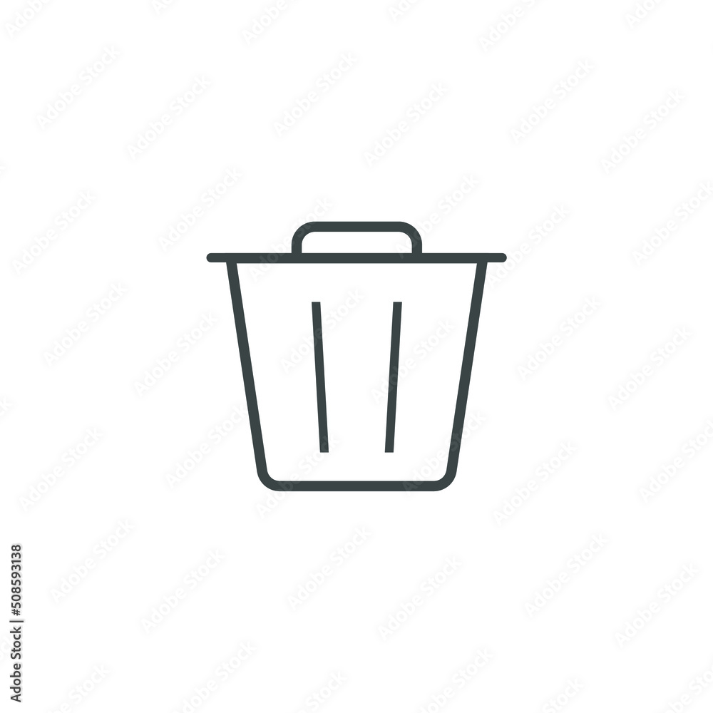 simple trash bin icon set simple trash bin icon set