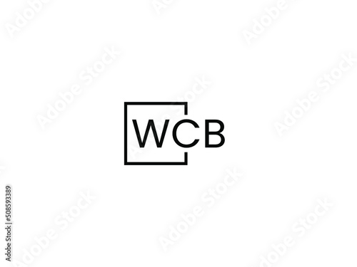 WCB letter initial logo design vector illustration
