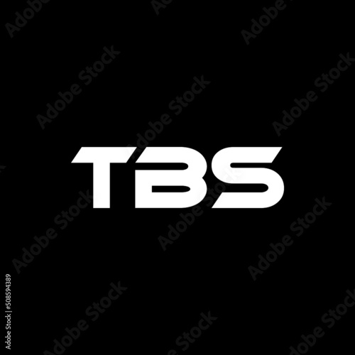 TBS letter logo design with black background in illustrator, vector logo modern alphabet font overlap style. calligraphy designs for logo, Poster, Invitation, etc. photo
