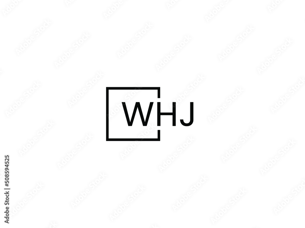 WHJ Letter Initial Logo Design Vector Illustration WHJ Letter Initial Logo Design Vector Illustration