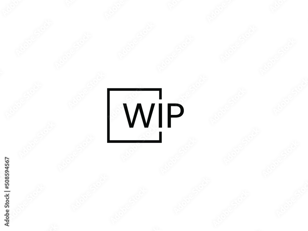 WIP Letter Initial Logo Design Vector Illustration WIP Letter Initial Logo Design Vector Illustration