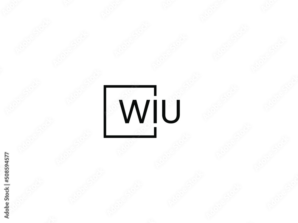 WIU Letter Initial Logo Design Vector Illustration WIU Letter Initial Logo Design Vector Illustration